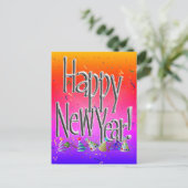 Invitation Carte Postale BONNE ANNÉE ! Image texte (Debout devant)