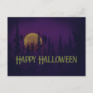 Invitation Carte Postale Bonne Pleine lune d'Halloween