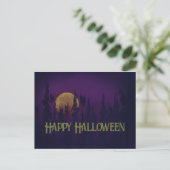 Invitation Carte Postale Bonne Pleine lune d'Halloween (Debout devant)