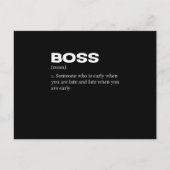Invitation Carte Postale Boss Funny Définition Joyeux Boss's Day (Devant)