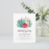 Invitation Carte Postale Bougies mignonnes Famille Fête de Noël (Debout devant)