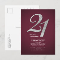 Bourgogne 21e anniversaire Sliver Parties scintill