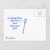 Invitation Carte Postale Bouteille de bulles (Dos)