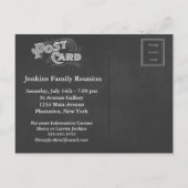 Invitation Carte Postale Branches de tableau de bord Arbre Famille Réunion (Dos)