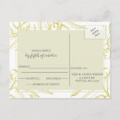 Invitation Carte Postale Branches d'olivier Nature Verdure Mariage botaniqu (Dos)