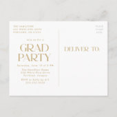 Invitation Carte Postale Bravo à la Graduate Arch Photo Graduation Party (Dos)