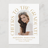 Invitation Carte Postale Bravo à la Graduate Arch Photo Graduation Party (Devant)