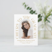 Invitation Carte Postale Bravo à la Graduate Arch Photo Graduation Party (Debout devant)