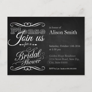 Invitation Carte Postale Bridal Shower