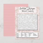 Invitation Carte Postale Bridal Shower game, Word SEarch (Devant / Derrière)