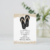 Invitation Carte Postale Bride Flip Flop Sandales Summer Beach Fête des mar (Debout devant)
