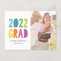 Bright Rainbow Type Grad 2022 Photo Party