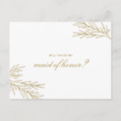 Invitation Carte Postale Brigitte Simple Minimal Serez-vous ma demoiselle d (Devant)