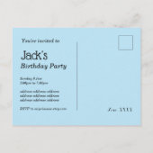 Invitation Carte Postale briques de construction, bloc, brique de jouets (Dos)