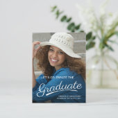 Invitation Carte Postale Brosse de peinture moderne Script à 2 faces Photo (Debout devant)