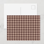 Invitation Carte Postale Brown Houndstooth Preppy Classic Pattern Blank Car (Devant / Derrière)