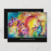 Invitation Carte Postale BRÛLER LE CARNAVAL / Danse du Carnaval vénitien (Devant / Derrière)