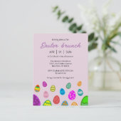 Invitation Carte Postale Brunch de Pâques (Debout devant)