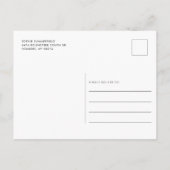 Invitation Carte Postale Brunch nuptial floral Eucalyptus tournesol (Dos)