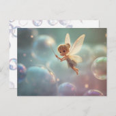 Invitation Carte Postale Buble Fairy (Devant / Derrière)