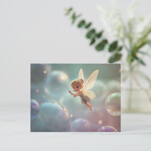 Invitation Carte Postale Buble Fairy (Debout devant)
