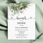 Invitation Carte Postale Budget Boho Greenery Brunch Fête des mariées<br><div class="desc">Boho brunch nuptiale douche avec verdure et calligraphie mignonne avec le coeur.</div>