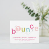 Invitation Carte Postale Budget Bounce Girls Anniversaire (Debout devant)