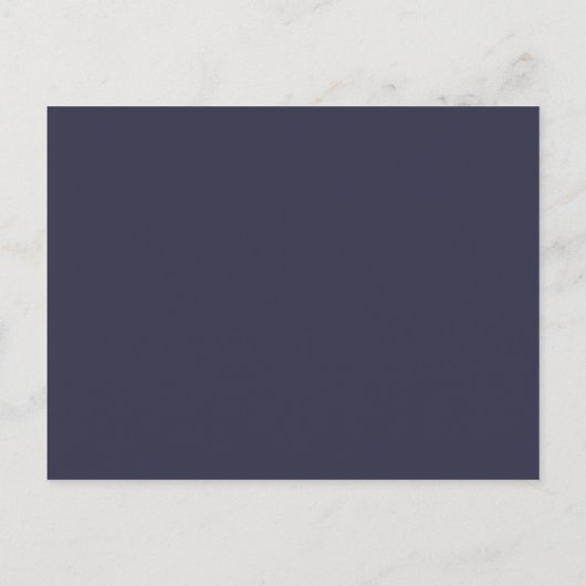 Invitation Carte Postale Budget DUSTY BLUE Foliage Mariage RSVP (Dos)