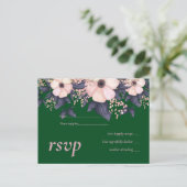 Invitation Carte Postale Budget Mariage rose vert (Debout devant)