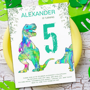 Invitation Carte Postale Budget pour la fête d'anniversaire de 5 ans sur le