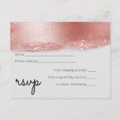 Invitation Carte Postale Budget Rose Parties scintillant or Foil Look Mari (Devant)