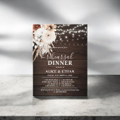 Invitation Carte Postale Budget Rustique Boho Flower Dîner de répétition
