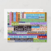 Invitation Carte Postale Bunco Babe (Devant / Derrière)