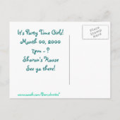 Invitation Carte Postale Bunco Babe (Dos)