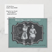 Invitation Carte Postale Bunco Les cloches Sont Pour Sissies Bunco Invitati (Devant / Derrière)