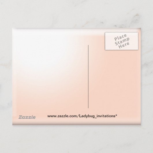 Invitation Carte Postale Bus Ladybug (Dos)