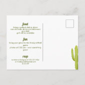 Invitation Carte Postale Cactus et Papel Picado Garland Texas (Dos)
