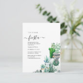 Invitation Carte Postale Cactus Green Bachelorette Week-end (Debout devant)