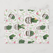 Invitation Carte Postale Cactus & Succulents | Fête d'anniversaire botaniqu (Dos)