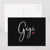 Invitation Carte Postale Cadeau Gigi pour femmes grand-mère Cadeaux de Noël (Devant / Derrière)