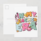 Invitation Carte Postale Cadeau pour Enseignant | À Mon Ère d'Enseignant (Devant / Derrière)