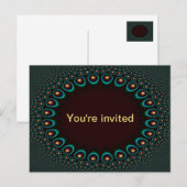 Invitation Carte Postale Cadre circulaire en 24 points (Devant / Derrière)