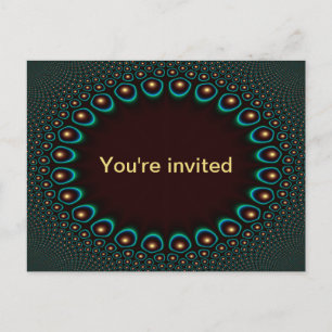 Invitation Carte Postale Cadre circulaire en 24 points