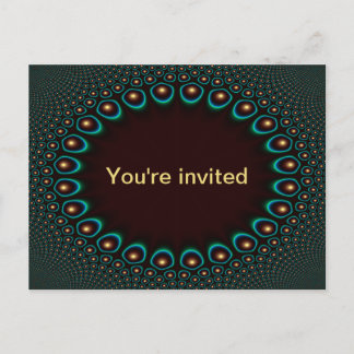 Invitation Carte Postale Cadre circulaire en 24 points