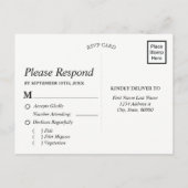 Invitation Carte Postale Cadre en bois rustique rose blanche or (Dos)