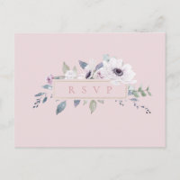 Cadre floral poussiéreux blush demande de réponse