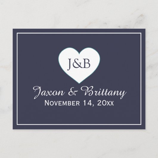 Invitation Carte Postale Calendrier du week-end de mariage (Dos)