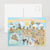 Invitation Carte Postale Californie du Sud (Devant / Derrière)