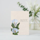 Invitation Carte Postale Calla Lily Fleurs Floral Mariage élégant RSVP (Debout devant)
