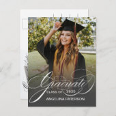 Invitation Carte Postale Calligraphie classique moderne (Devant / Derrière)